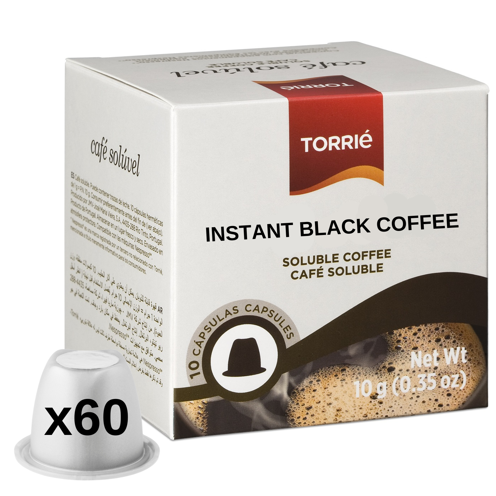 Instant Black Coffee Nespresso® Compatible Pods