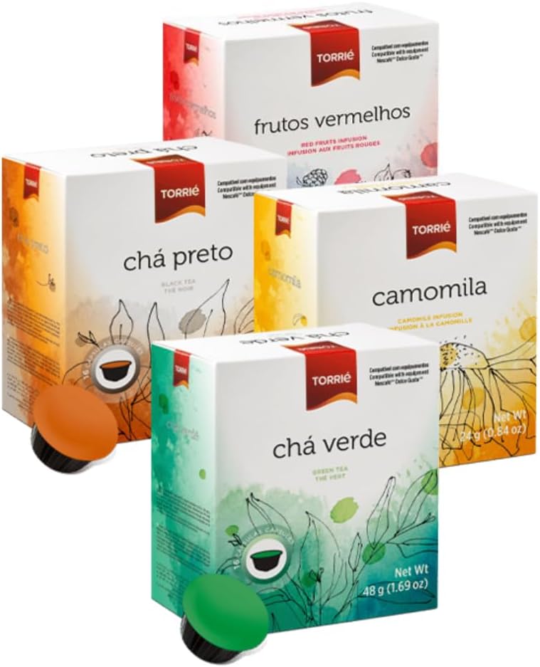 Dolce Gusto Compatible Green Tea, Lemon, Fruit & Herbal Tea Tasting Pack Variety Blend