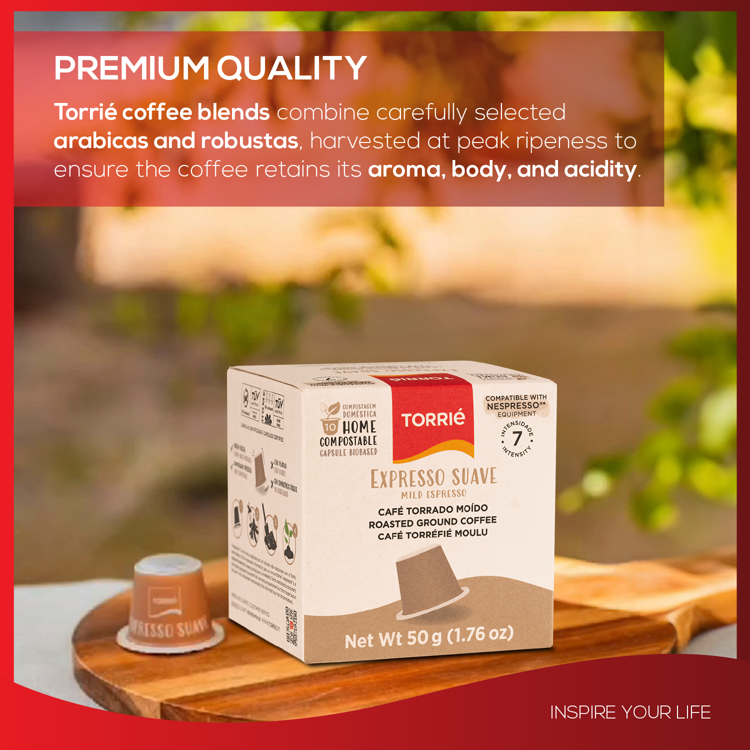 Home Compostable - Mild Taste Nespresso® Compatible Biodegradable Coffee Pods